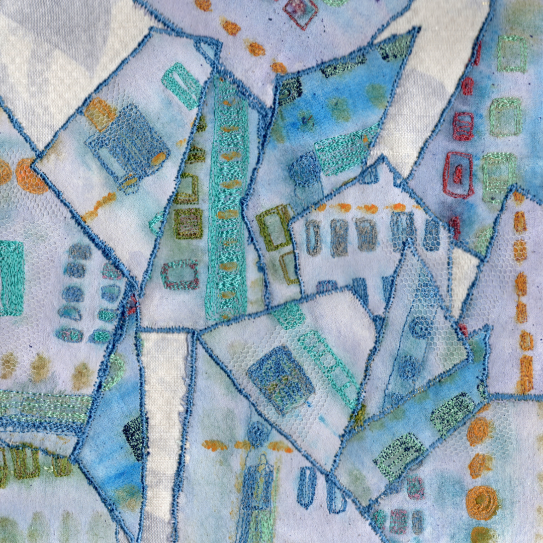 Lynn Pilgrim: Urban landscape Textile collage