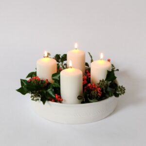 Charlotte Storrs Advent tray with candle holders